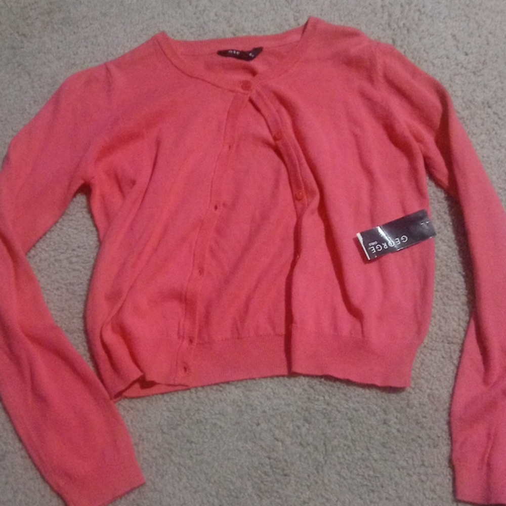 Pink button up sweater